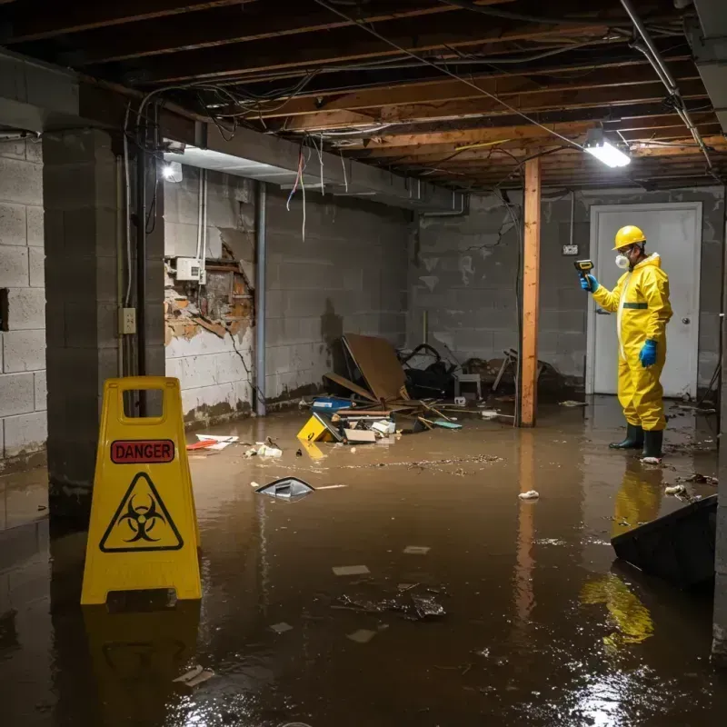 Flooded Basement Electrical Hazard in Gassville, AR Property